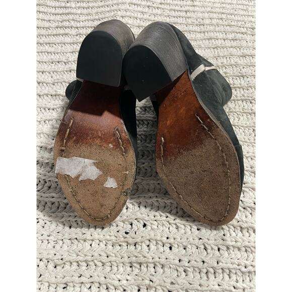 Rag & Bone Newbury Classic Ankle Boots Leather White Piping Womens Size 5 Black - Picture 2 of 10